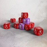 One Page Rules: 10CT 16mm Wound & Spell Dice Set