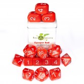 Role 4 Initiative Set of 15 Dice with Arch D4 Opaque Red with White