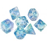 Sirius Dice: 7CT Frosted Glowworm Polyhedral Dice Set