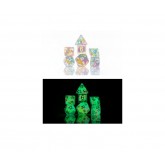 Sirius Dice: 7CT Luchy Charm Glowworm Polyhedral Dice Set