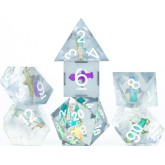 Sirius Dice: 7CT Sharp-edge - Dagger Polyhedral Dice Set