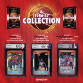 Sportscards.com Jersey Fusion 1986-87 Fleer  NBA Collection Display of 5 Boxes