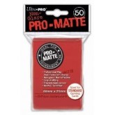 Ultrapro Pro Matte Red Non-Glare Deck Protectors (Regular Size- 50 Ct)