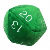 Ultra Pro Jumbo D20 Novelty Dice Plush in Green with White Numbering