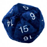 Ultra Pro Jumbo D20 Plush Die Blue with Silver Numbering