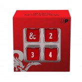 Ultra Pro Heavy Metal D6 Dice Set Red/White for D&D
