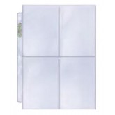 Ultra Pro 4-Pocket Platinum Page With 3-1/2 X 5" Pockets (100Ct)"