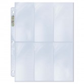 Ultra Pro 6-Pocket Platinum Page With 2-1/2 X 5-1/4" Pockets (100Ct)"