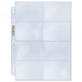 Ultra Pro 8-Pocket Platinum Page With 3-1/2 X 2-3/4" Pockets (100Ct)"