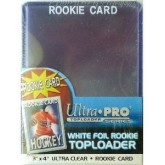 Ultrapro 3 X 4" White Foil Rookie Toploader"
